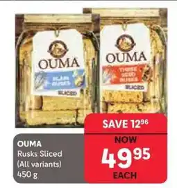 Makro OUMA Rusks Sliced (All variants) offer