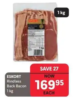 Makro ESKORT Rindless Back Bacon offer