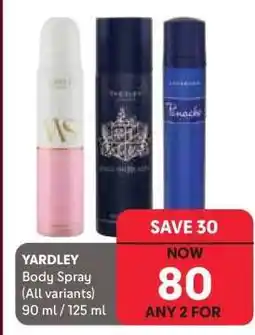 Makro Yardley Body Spray offer