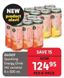 Makro GLOOT Sparkling Energy Drink (All variants) offer