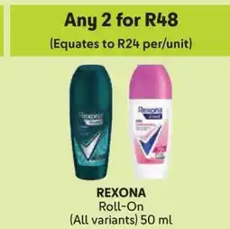 Makro REXONA Roll-On offer