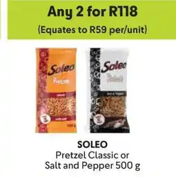 Makro SOLEO Pretzel Classic or Salt and Pepper 500 g offer