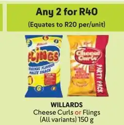 Makro Willards Cheese Curls or Flings offer