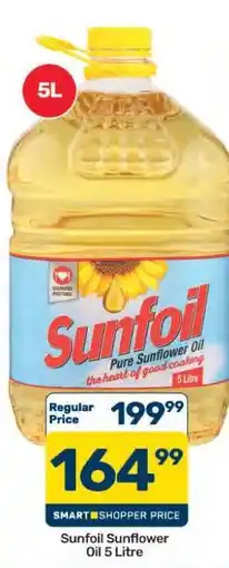 Pick n Pay Hypermarket Sunfoil Sunflower Oil 5 Litre offer