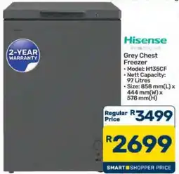 Pick n Pay Hypermarket Hisense Grey Chest Freezer offer