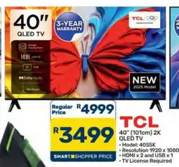 Pick n Pay Hypermarket TCL 40 (101cm) 2K QLED TV offer