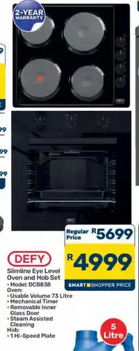 Pick n Pay Hypermarket DEFY Slimline Eye Level Oven and Hob Set offer