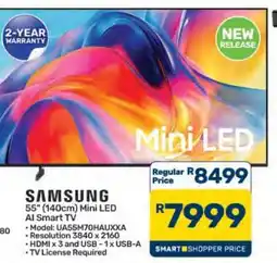 Pick n Pay Hypermarket Samsung 55 (140cm) Mini LED AI Smart TV offer