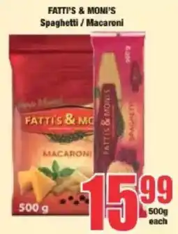Boxer FATTI'S & MONI'S Spaghetti / Macaroni offer
