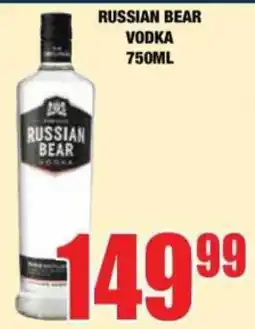Boxer Liquors Russian Bear Vodka offer