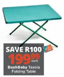 Checkers BushBaby Tavola Folding Table offer