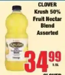 Boxer CLOVER Krush 50% Fruit Nectar Blend Assorted offer