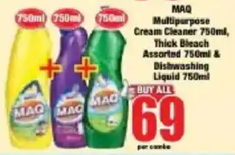 MAQ Multipurpose Cream Cleaner Thick Bleach Assorted