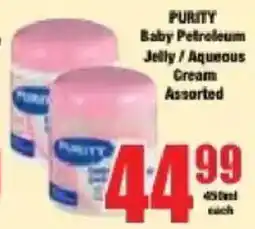 Boxer PURITY Baby Petroleum Jelly / Aqueous Cream Assorted offer