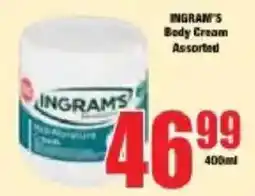 Boxer INGRAMS Body Cream Assorted offer
