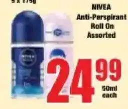 Boxer NIVEA Anti-Perspirant Roll On Assorted offer