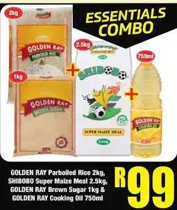 Boxer Essentials - parboiled rice, super maize meal, brown sugar, cooking oil offer