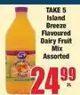 Boxer Island breeze flavoured dairy fruit mix offer