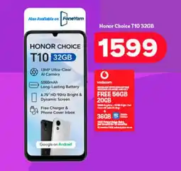 PEP Honor - choice t10 32gb offer