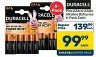 Pick n Pay Hypermarket Duracell - alkaline batteries 6-pack each offer