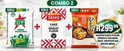 Take 'n Pay Sasko Cake Flour, Spekko Orange Rice, Whitestar Maize Meal offer