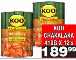 Advance Cash n Carry KOO Chakalaka Mild & Spicy with Beans offer