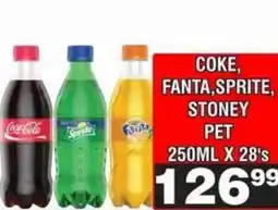Advance Cash n Carry Coke, Fanta, Sprite, Stoney PET offer