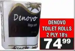 Advance Cash n Carry DENOVO TOILET ROLLS offer