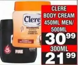 Advance Cash n Carry Clere Body Cream offer