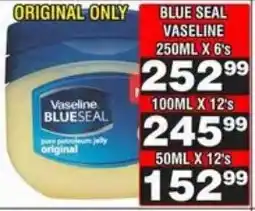 Advance Cash n Carry Vaseline BLUE SEAL original offer