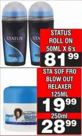 Advance Cash n Carry STATUS ROLL ON offer