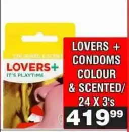 Advance Cash n Carry LOVERS+ CONDOMS COLOUR & SCENTED offer
