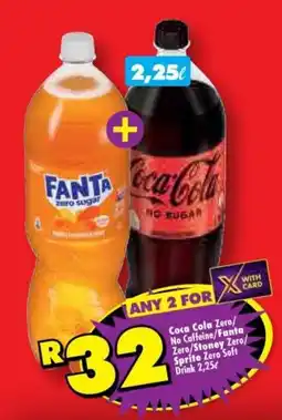 Shoprite Coca Cola Zero/Fanta Zero/Sprite Zero Soft Drink offer