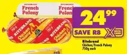 Shoprite Ritebrand Chicken/French Polony offer