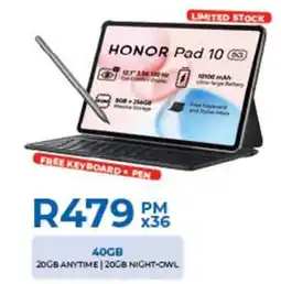 Chatz Connect HONOR Pad 10 5G offer