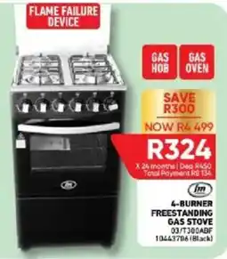 Furnmart 4-BURNER FREESTANDING GAS STOVE offer