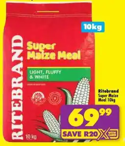 Shoprite Ritebrand Super Maize Meal 10kg offer