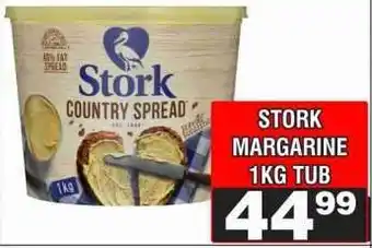 Advance Cash n Carry STORK MARGARINE 1KG TUB offer
