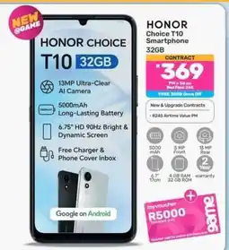 Game HONOR Choice T10 Smartphone 32GB offer