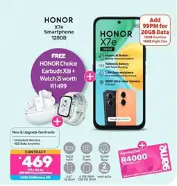 Game HONOR X7e Smartphone 128GB offer