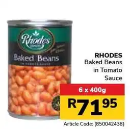 Jumbo RHODES Baked Beans offer