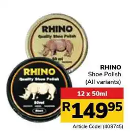 Jumbo RHINO SHOE POLISH offer