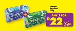 Shoprite SECUREX BATH SOAP 175g offer