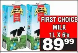 Advance Cash n Carry FIRST CHOICE MILK 1L X 6's offer