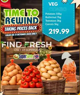 Super Save Potatoes, Butternut, Tomatoes & Carrots offer