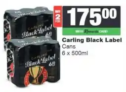 Spar Tops Carling Black Label Cans offer