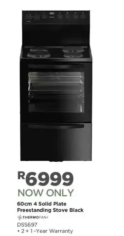 House & Home 60cm 4 Solid Plate Freestanding Stove Black offer