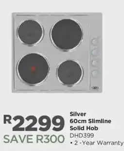 House & Home Silver 60cm Slimline Solid Hob offer