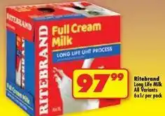 Shoprite Ritebrand - full cream milk offer