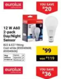Builders Express eurolux 12 W A60 2-pack Day/Night Sensor offer